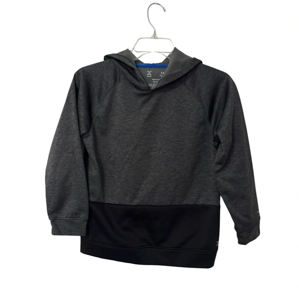 Xersion Gray and Black Pullover Hoodie Boys Size 10/12